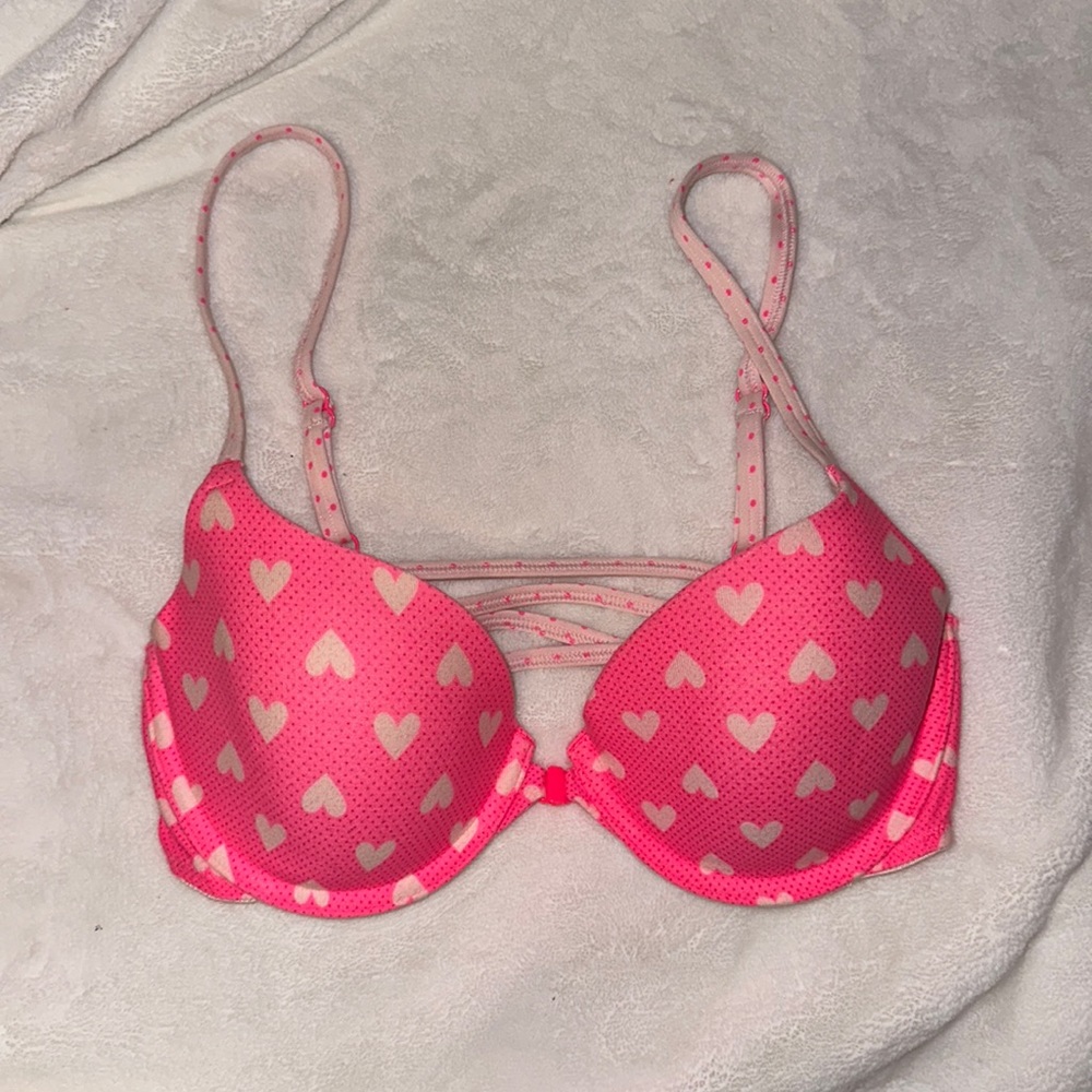 Victoria’s Secret heart pink front close bra 34c